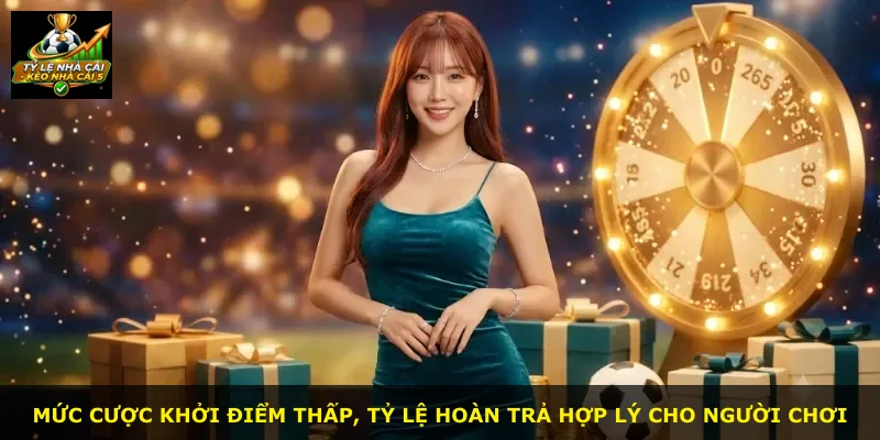 Mức cược khởi điểm thấp, tỷ lệ hoàn trả hợp lý cho người chơi